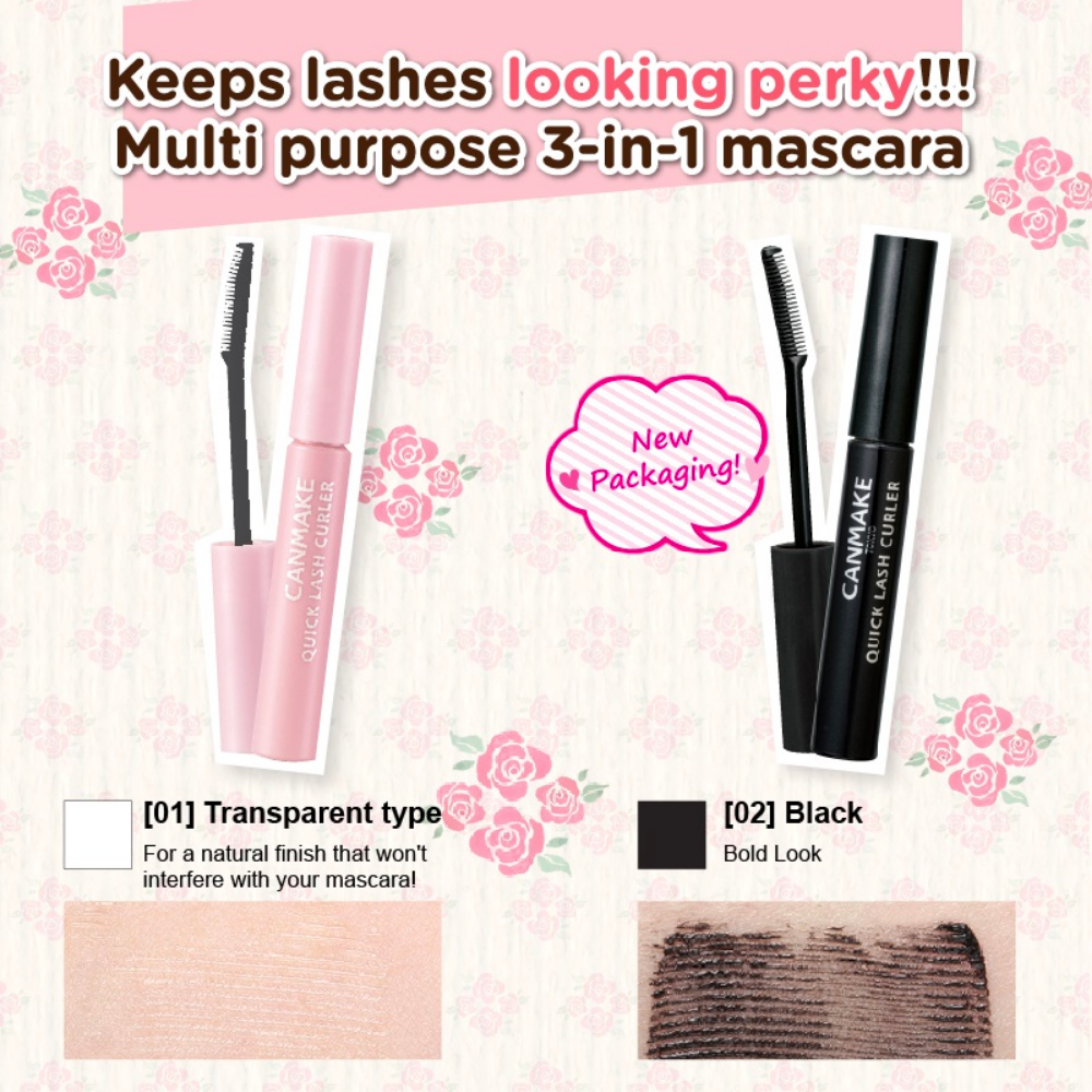 CANMAKE Quick Lash Curler Mascara Base & Top Coat (2 colours) COSME HUT