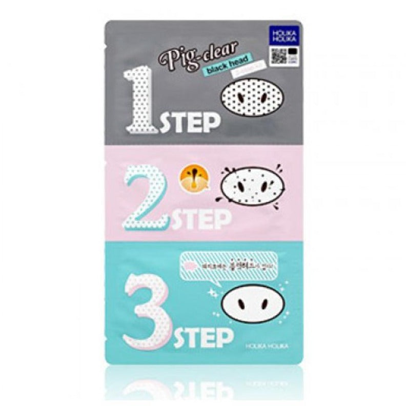 HOLIKA HOLIKA Pig Nose Clear Blackhead 3-Step Kit (1 pc) Cosme Hut kbeauty Korean Skincare Australia
