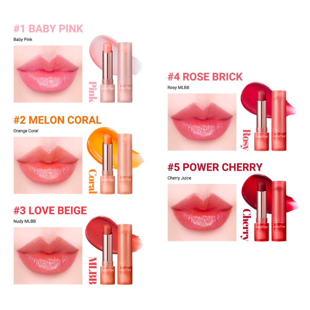 INNISFREE Dewy Tint Lip Balm (5 Colours)