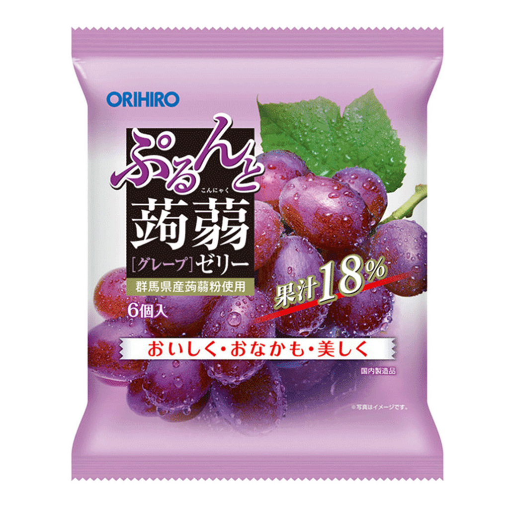 ORIHIRO Konjac Jelly #Grape 6pcs