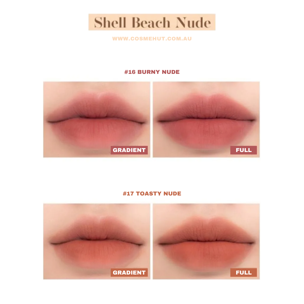 ROM&ND Zero Velvet Tint [Shell Beach Nude Series] (2 Colours)